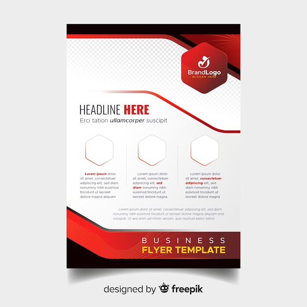 Free vector modern business flyer template