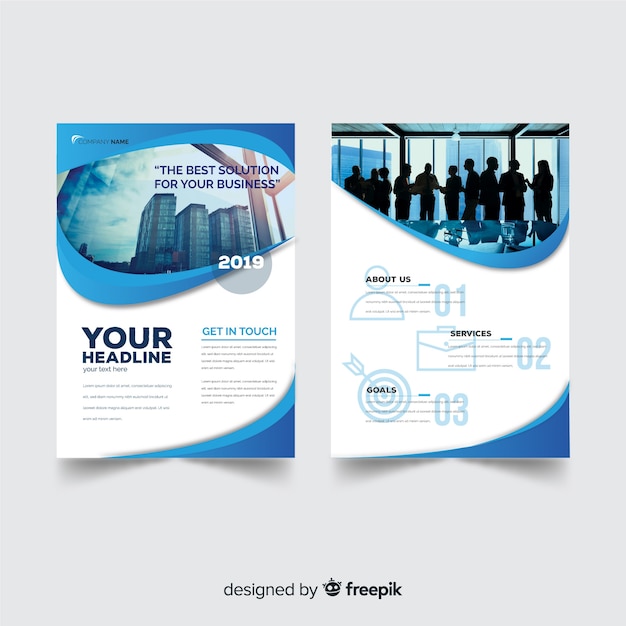 Modern business flyer template