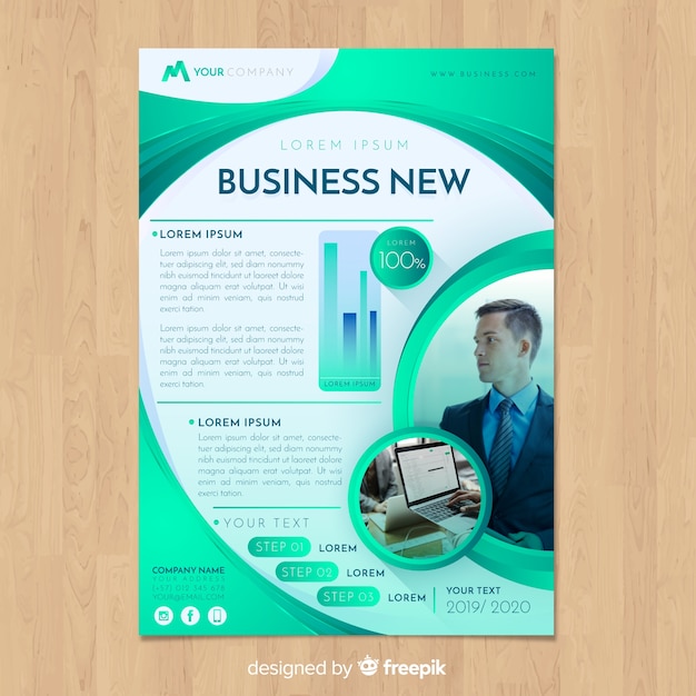 Modern business flyer template