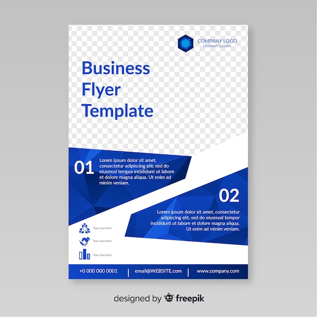 Free vector modern business flyer template