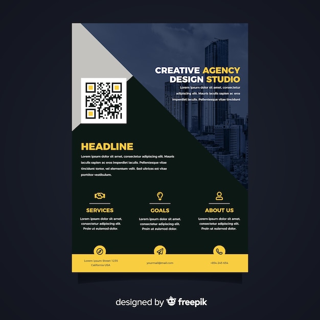 Modern business flyer template