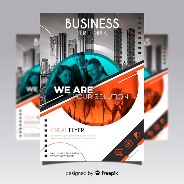 Modern business flyer template