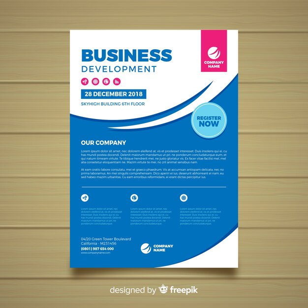 Modern business flyer with abstract design