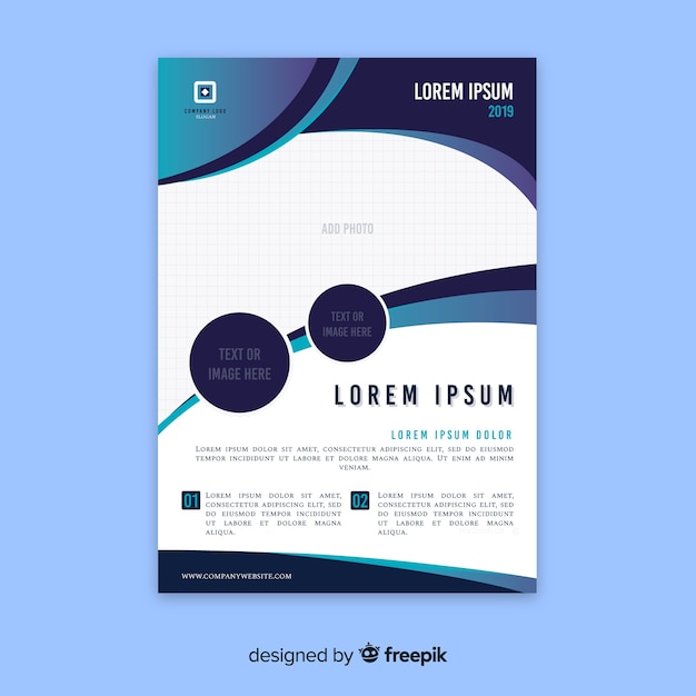 Free vector modern business flyer with abstract design