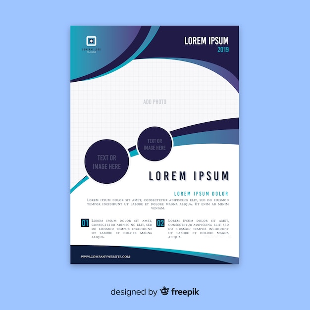 Modern business flyer with abstract design