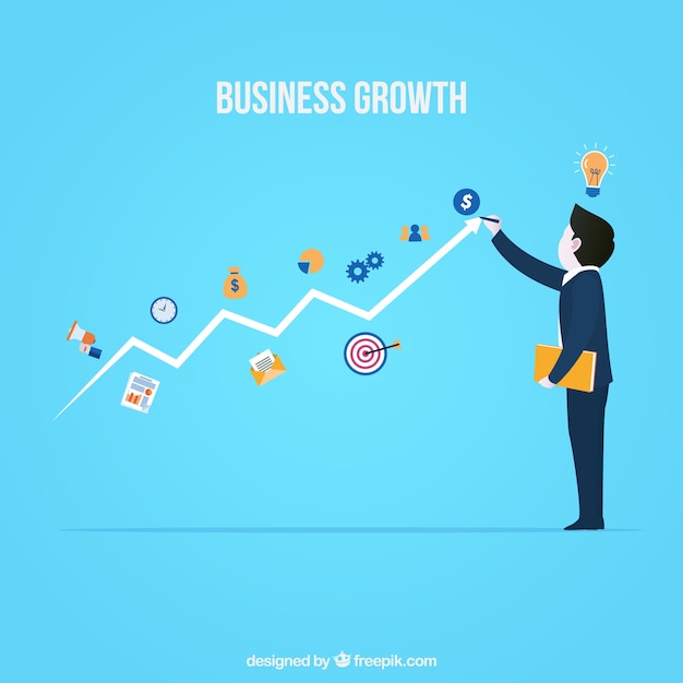 Free vector modern business growth concept