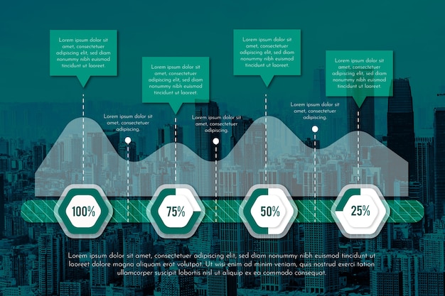 Современный бизнес инфографики с фото