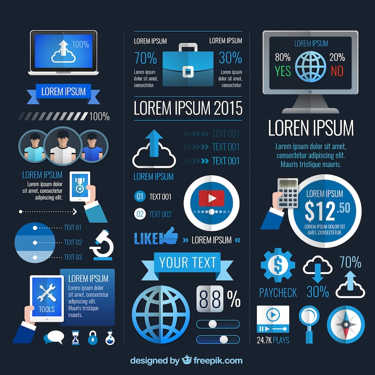 Free Vector modern business infographic
