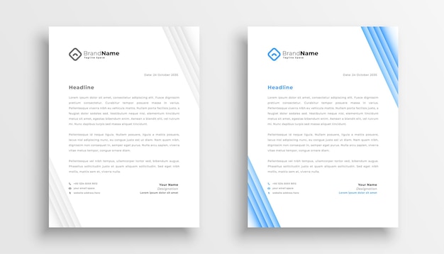 Modern business leaflet letterhead brochure design