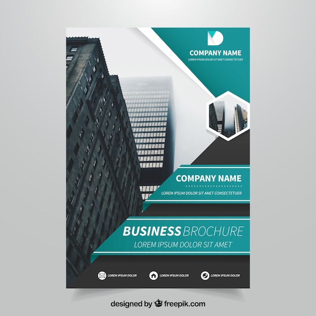 Free vector modern business leaflet template