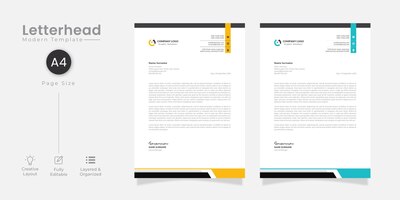 Modern business letterhead template free