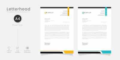 Free vector modern business letterhead template free