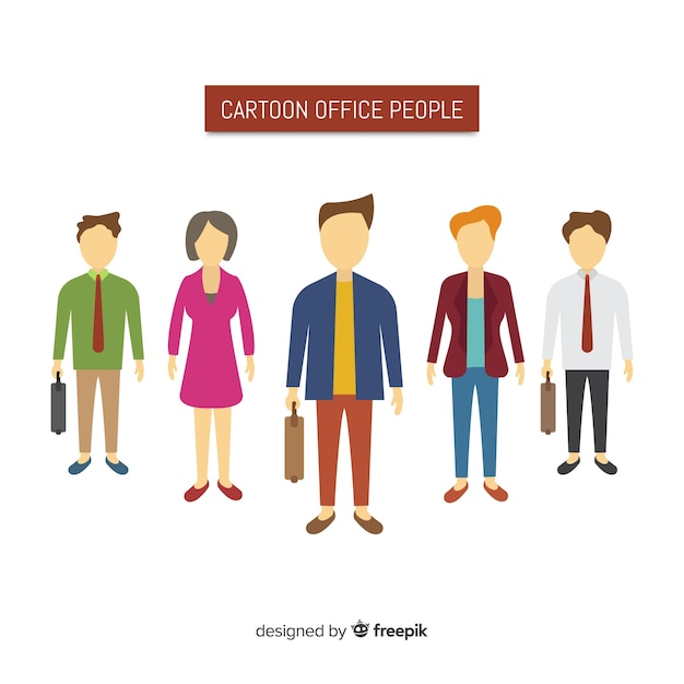 Modern business people with flat design