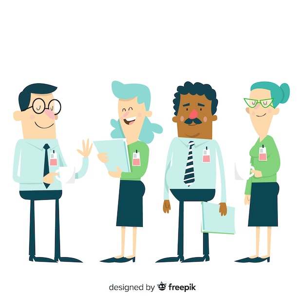 Modern business people with flat design