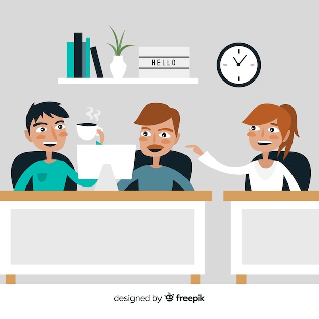 Free vector modern business people with flat design