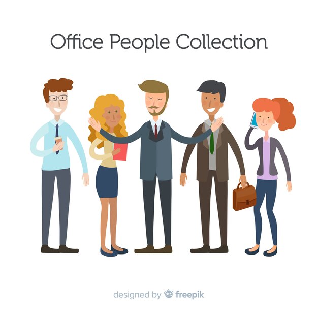 Modern business people with flat design
