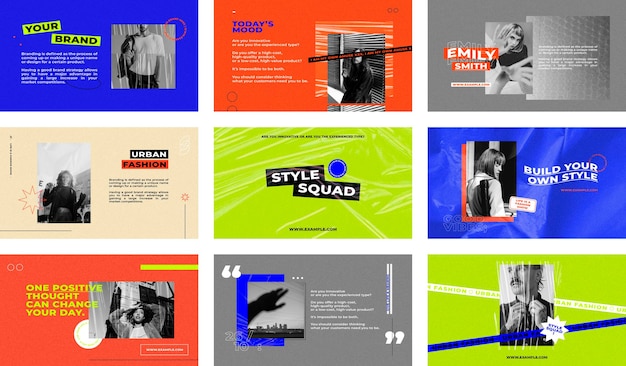 marketing slides template Free vector modern business presentation template