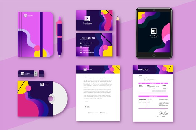 Modern business stationery collection