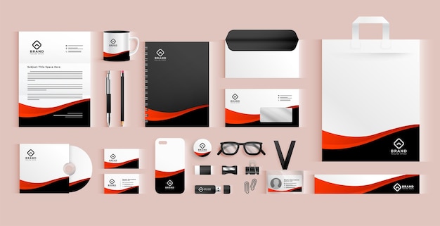 modern business stationery set template a corporate visual identity