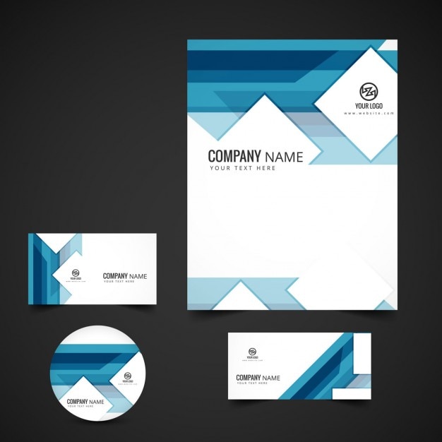 Free vector modern business stationery