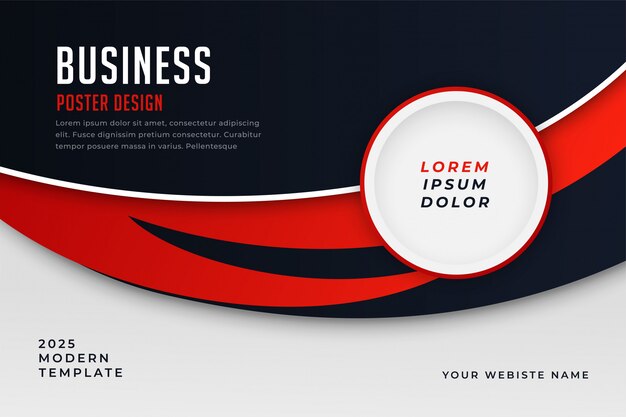 Modern business style red theme presentation template