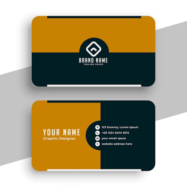 Free vector modern business visiting card template a ready to print design vector