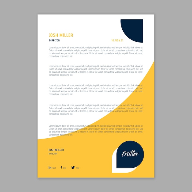 Free vector modern businesswoman letterhead template