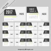 Free vector modern calendar template