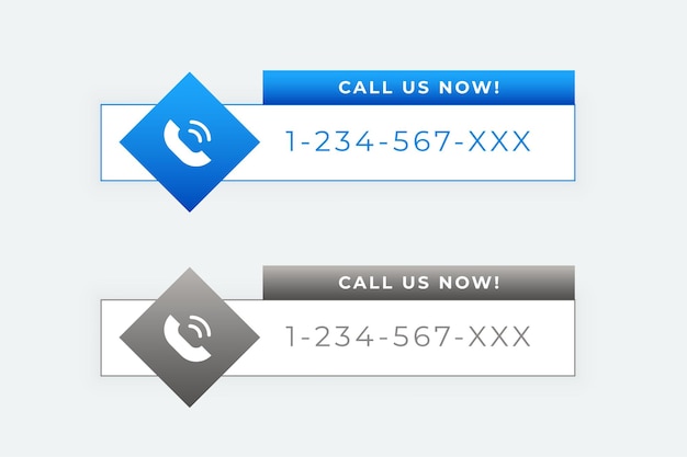 Free vector modern call us now template for business advertisement