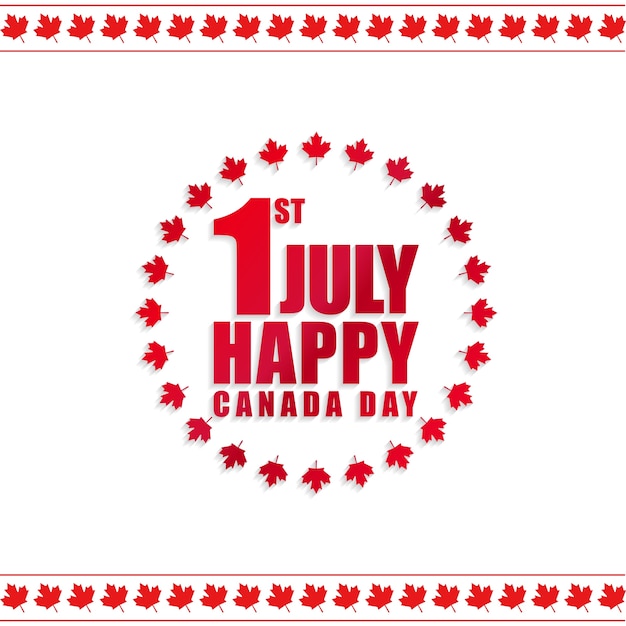 Free vector modern canada day design