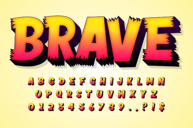 Modern cartoon font design