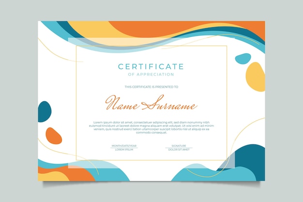 Modern certificate template