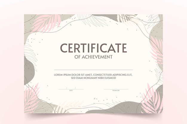 Free vector modern certificate template