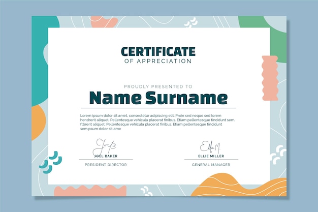 Modern certificate template