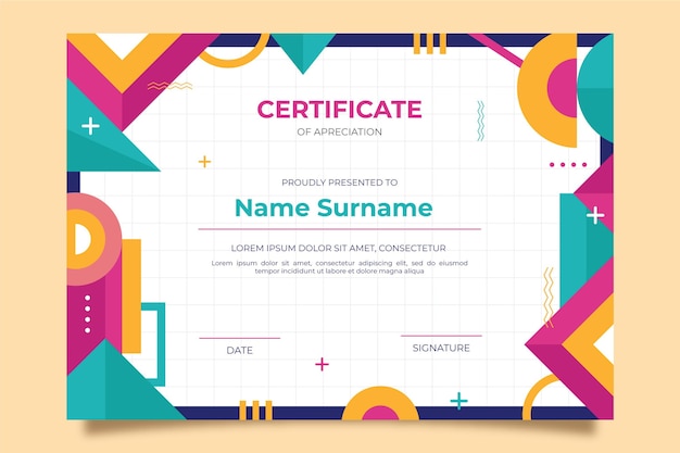 Modern certificate template