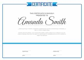 Free vector modern certificate