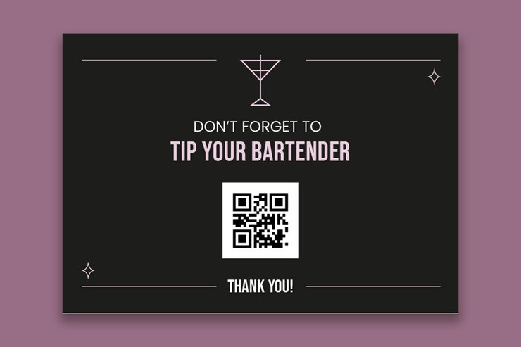 Free Vector modern christian stone bartender sign
