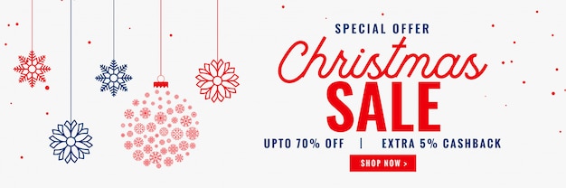 Modern christmas season sale banner design