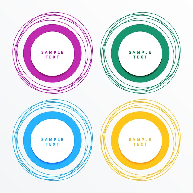 modern circle banners set background