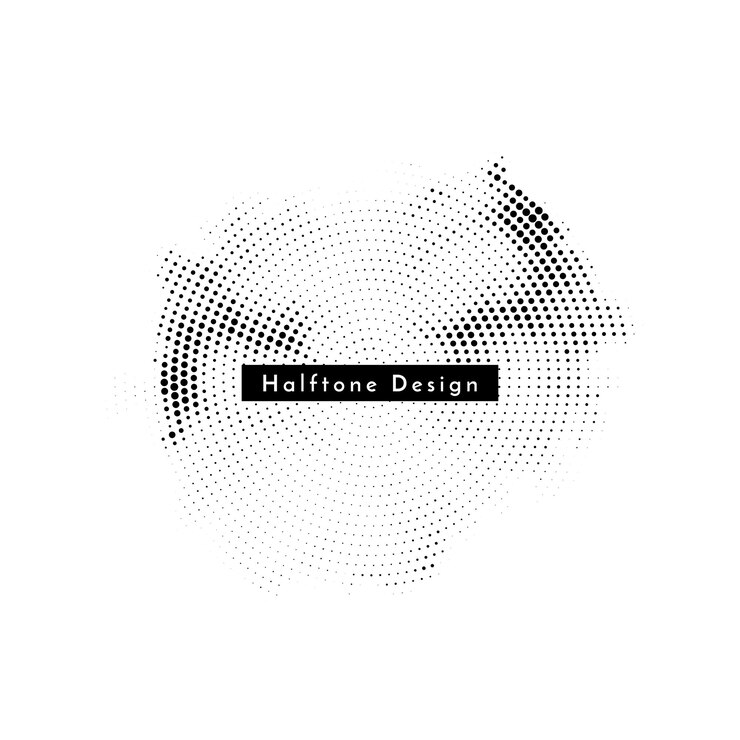 Free Vector modern circular halftone design background vector