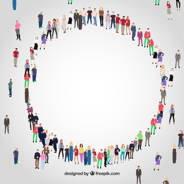 Free vector modern citizens forming a circle