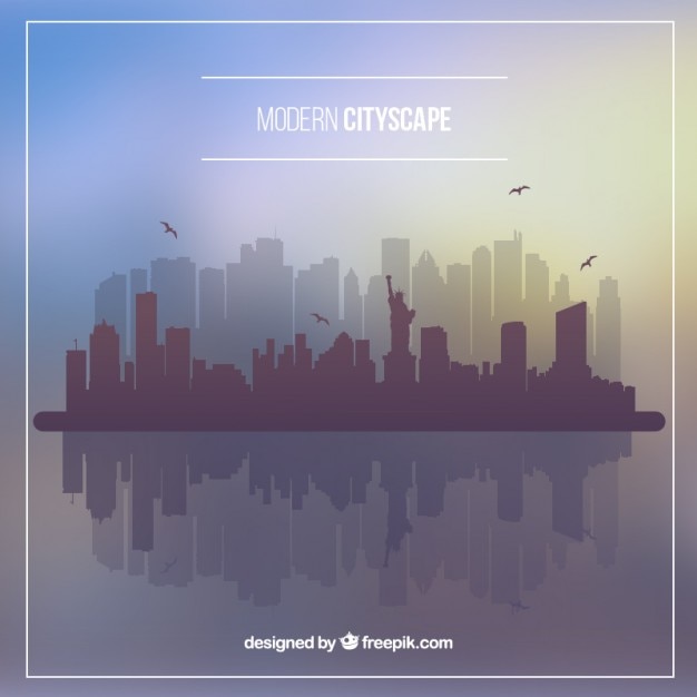 Free Vector modern city background
