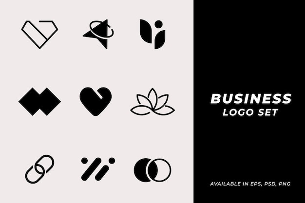 Modern classic business logo vector set