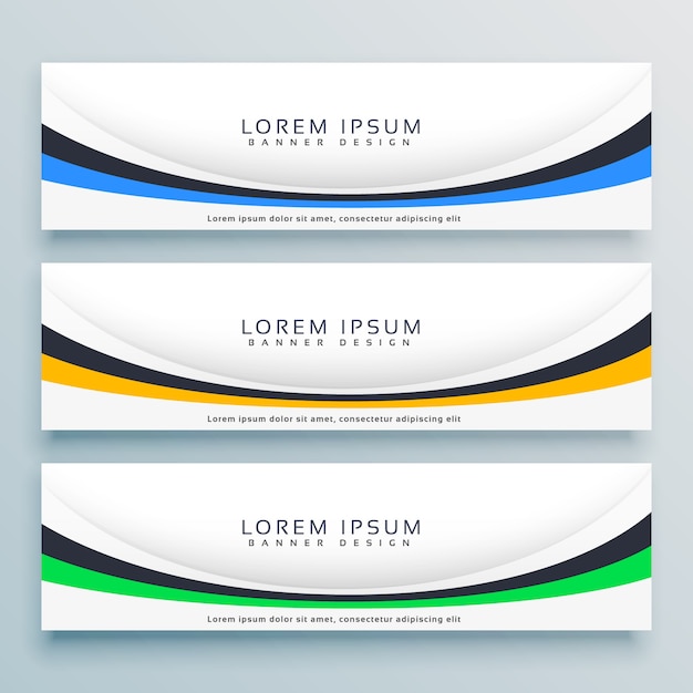 Modern clean banners set design background