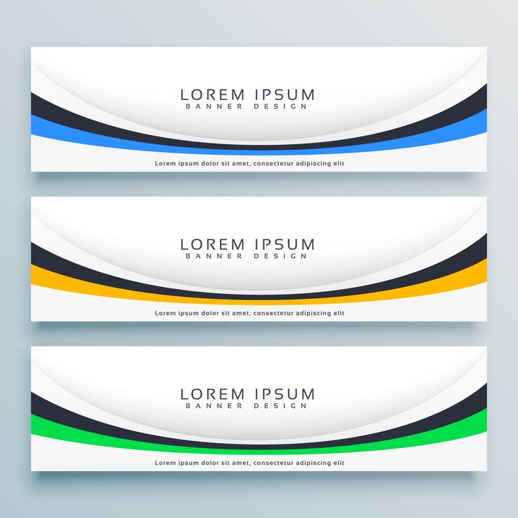 Free Vector modern clean banners set design background