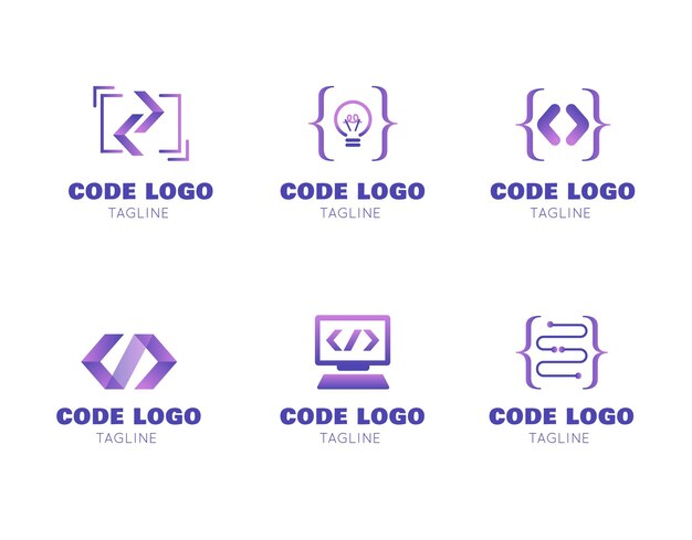Modern code logo pack