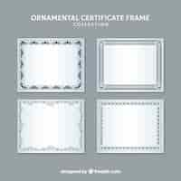 Free vector modern collection of certificate frames