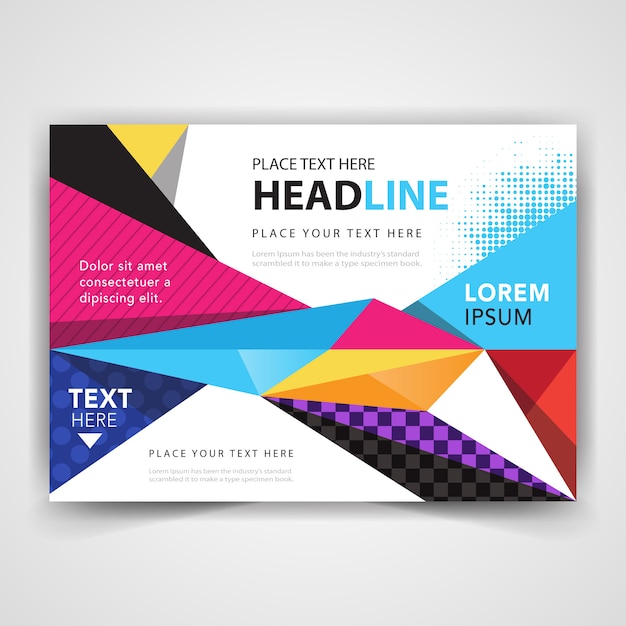 Free vector modern colorful abstract leaflet