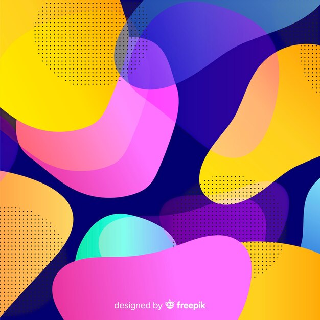 Modern colorful background with abstract shapes