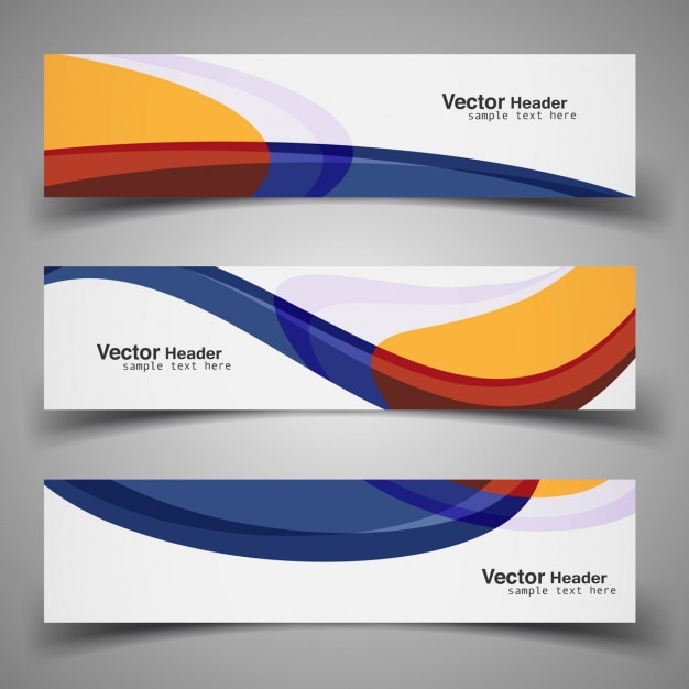 Free vector modern colorful banners